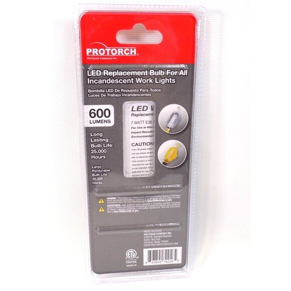 LED Replacement Bulb For Incandescent Work Lights 7W E26 Base 600 Lumens Long-La - Picture 3 of 5
